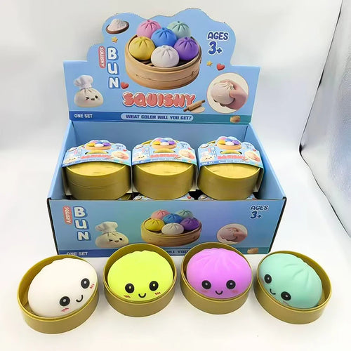 Blind Box Colorful Simulated Dumpling Squishy Relaxing Relieve Anxiety Antistress Enhance Happiness Rebound Squeeze Reliever Toy