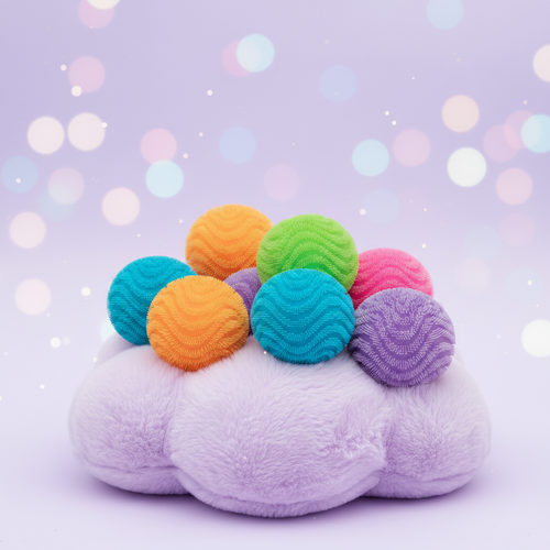 Needoh Fuzz Ball Blind Box Series, Soft Stress Relief Fuzzy Ball, Desktop Ornament Fun Squishy Toy for Pressure Relief